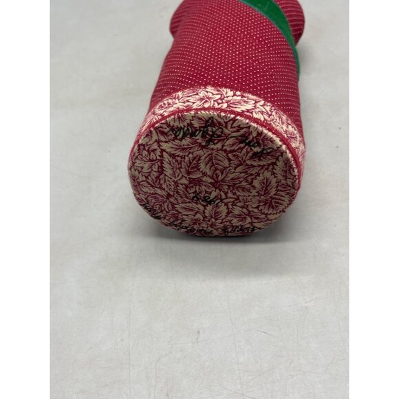 handmade vintage plush Christmas Santa figurine decor red bag 1989 13.5" READ - Picture 10 of 10